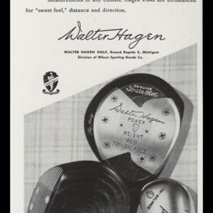 1947 Walter Hagen Strata-Bloc Golf Clubs Vintage Ad