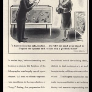 1942 Niagara Lithograph Vintage Ad - Frank Beaven Art