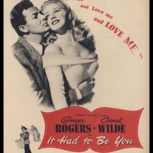1947 Movie 'It had to Be You' Vintage Ad - Ginger Rogers