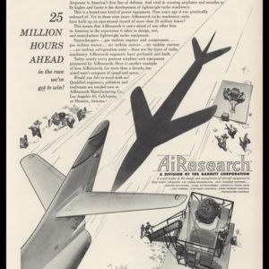 1953 AiResearch MFG Co. Vintage Ad | Aviation Art