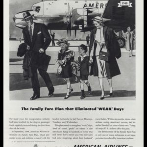 1953 American Airlines Vintage Ad | Family Fare