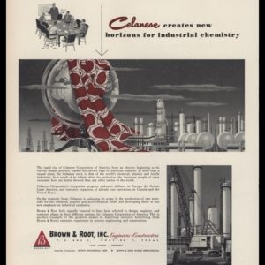 1953 Brown & Root Vintage Ad - Globe Art