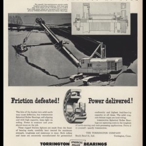 1953 Torrington Bearings Vintage Ad | Track Hoe