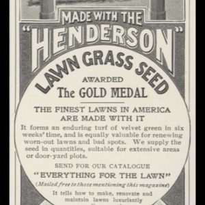 1902 Peter Henderson & Co. Grass Seed Vintage Ad - Roosevelt Home