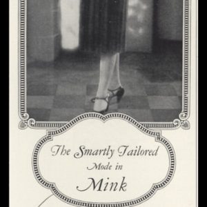 1926 Gunther Furs Vintage Ad - Mink Coat