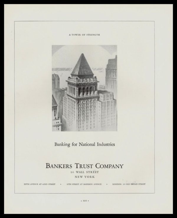 1935 Ad Bankers Trust | Banking for National Industries