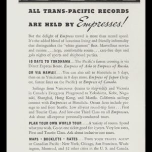 1935 Canadian Pacific Line Vintage Ad | Empresses