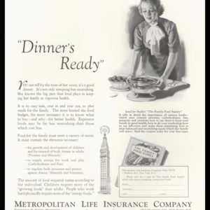 1935 Met Life Insurance Vintage Ad | Dinner's Ready