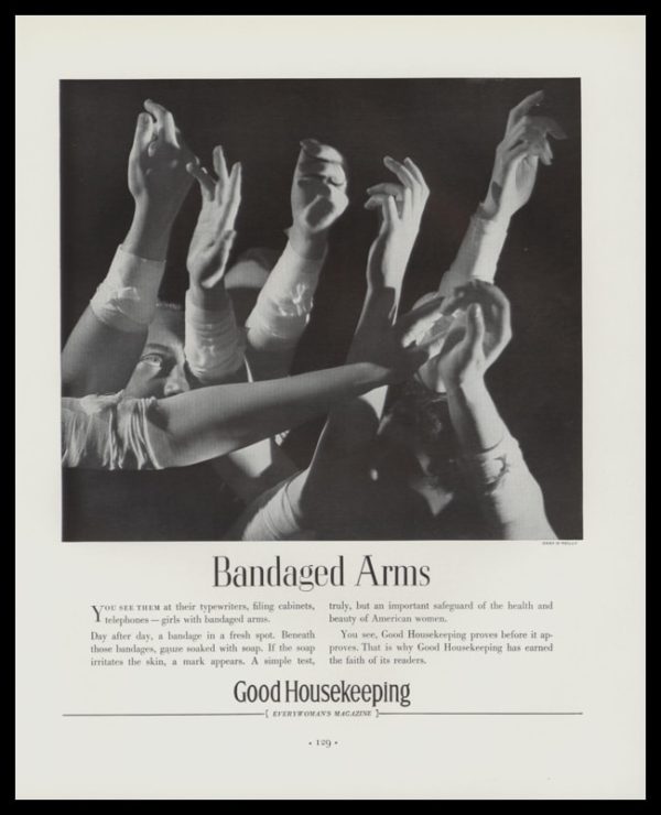 1936 Ad Good Housekeeping Magazine | Bandaged Arms