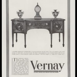 1940 Ad Vernay Antiques | Mahogany Sheraton Sideboard