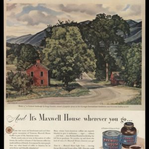 1946 Maxwell House Vintage Ad - Luigi Lucioni Vermont Art