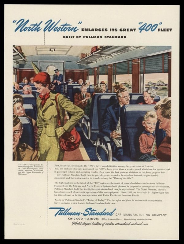 1946 Ad Pullman-Standard Railroad Cars | 400 Fleet