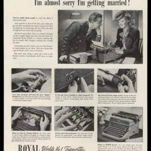 1946 Royal Typewriter Vintage Ad | "Dear Boss:"