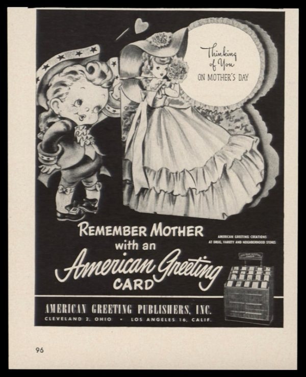 1948 Ad American Greeting Card | Remember Mother