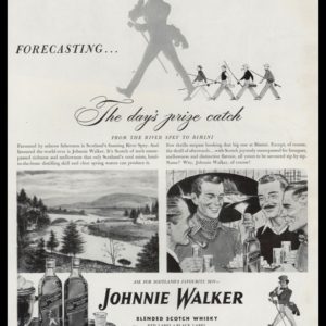 1948 Johnnie Walker Vintage Ad | Fishing Art