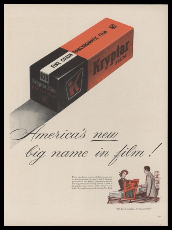 1948 Kryptar Film Corp. Vintage Ad
