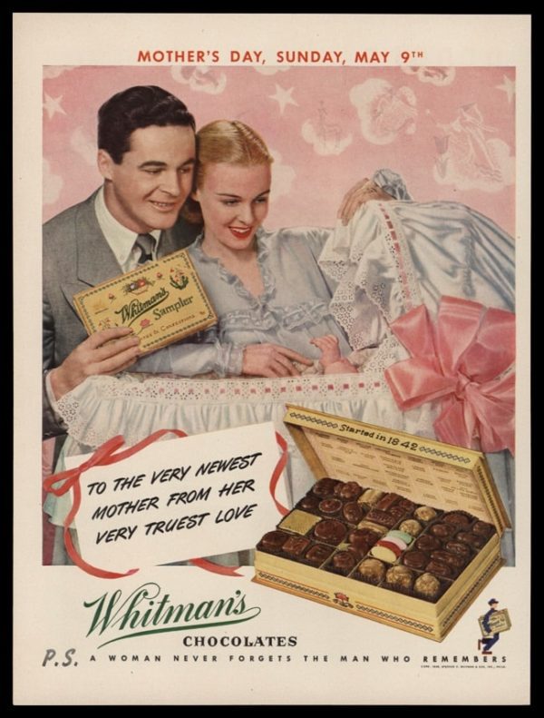 1948 Ad Whitman’s Sampler Chocolates | Mother's Day