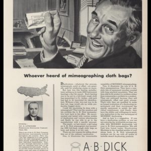 1953 A. B. Dick Mimeograph Vintage Ad | Tom Hoyne Art
