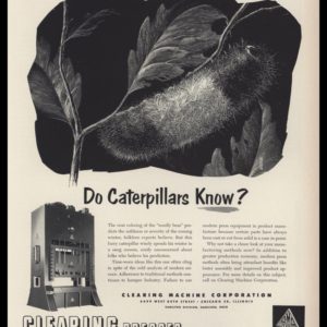1953 Clearing Machine Corp. Presses Vintage Ad - Caterpillar Art