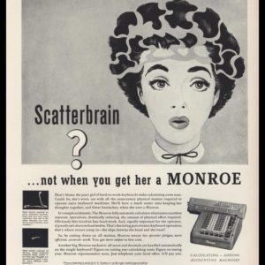 1953 Ad Monroe Calculating Machine | Scatterbrain Art