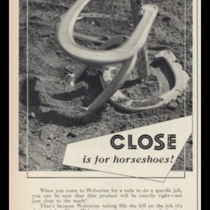 1953 Wolverine Tubing Vintage Ad | Horseshoes
