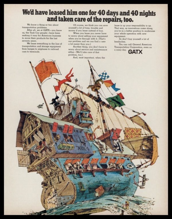 1969 GATX General American Transportation Vintage Ad - Noah's Ark Art