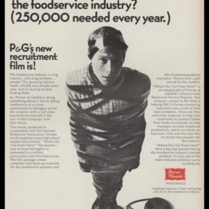 1969 Proctor & Gamble Recruitment Film Vintage Ad