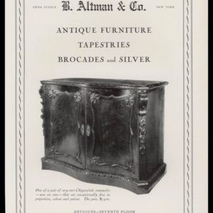 1928 B. Altman & Co. Vintage Ad | Chippendale Commode