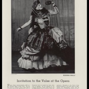 1933 Met Opera Ball Vintage Ad | Rosina Galli Photo