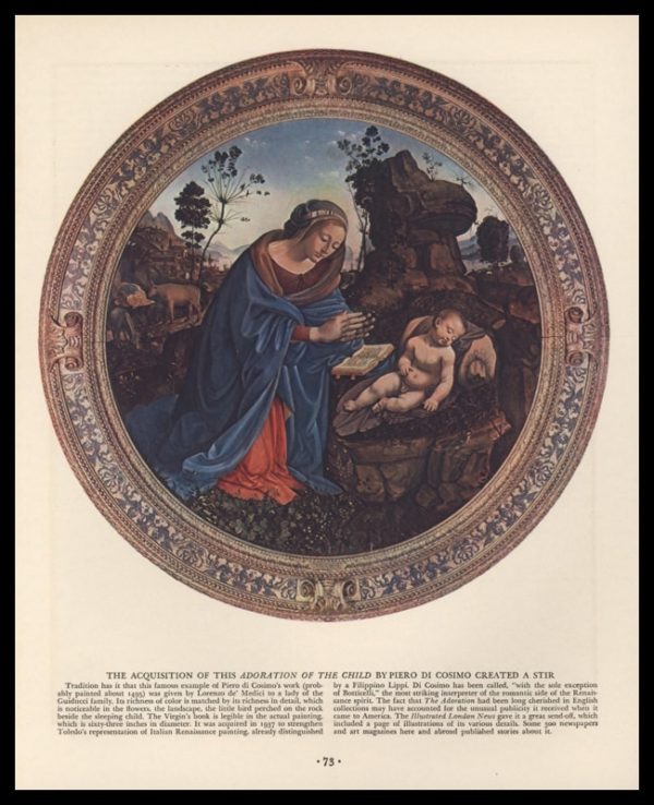 1938 Print | The Adoration of the Child | Piero Di Cosimo