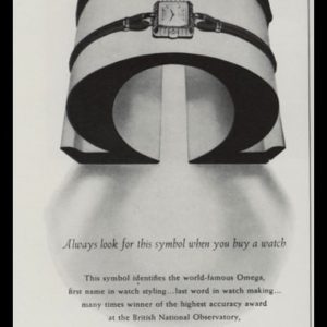 1947 Omega Watch Vintage Ad