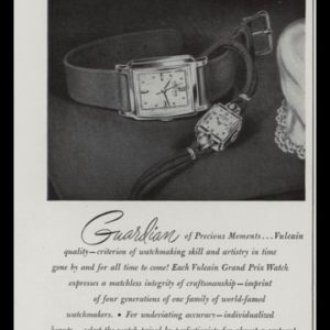 1947 Vulcan Watch Co. Vintage Ad | Grand Prix Watches