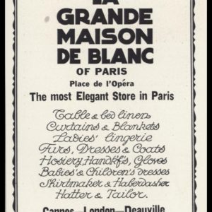 1926 La Grande Maison de Blanc Vintage Ad - "Most Elegant Store in Paris"