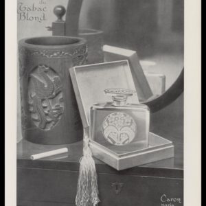 1928 Ad Caron Perfume | La Parfum du Tabac Blond