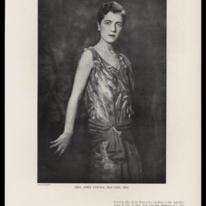 1928 Mrs. John Vernou Bouvier, 3rd Vintage Print - Mother of Jacqueline Kennedy