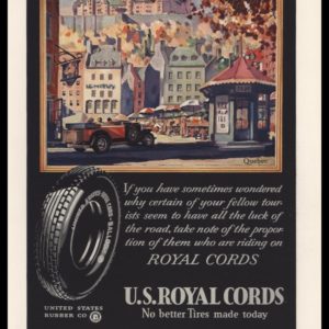 1928 U.S. Royal Cords Vintage Ad | Quebec Art