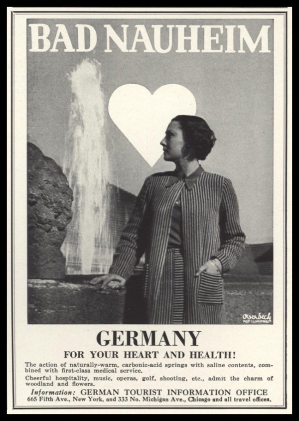 1936 Bad Nauheim Vintage Ad | German Tourism