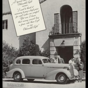 1936 Oldsmobile 8 Vintage Ad | 8-Cylinder Touring Sedan