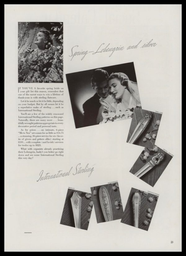 1940 International Sterling Vintage Ad