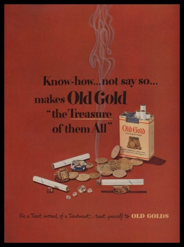 1948 Old Gold Cigarettes Vintage Ad | Treasure