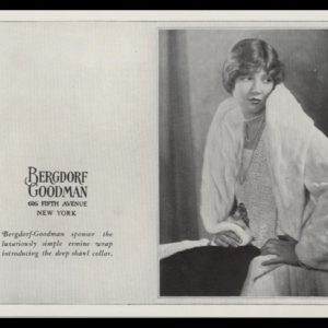 1926 Bergdorf Goodman Vintage Ad | Ermine Wrap