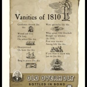 1935 Old Overholt Whiskey Vintage Print Ad - "Vanities of 1810"