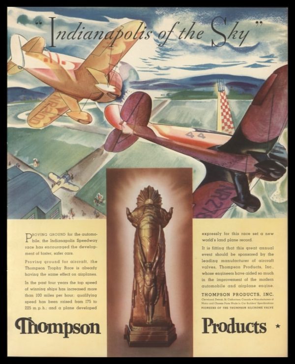 1935 Ad Thompson Products | "Indianapolis of the Sky"