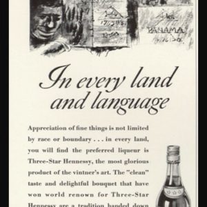 1936 Hennessy Cognac Brandy Vintage Ad - "In every land and language"
