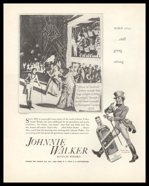 1936 Ad Johnnie Walker Scotch Whisky | Still Going Strong