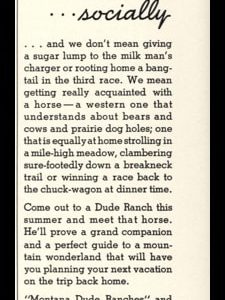 1936 Milwaukee Road Railroad Vintage Ad - Montana Dude Ranches