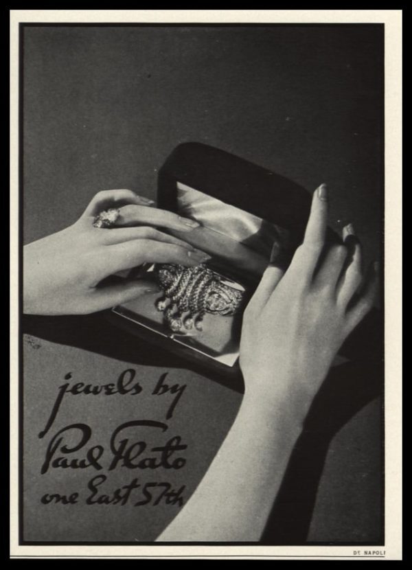 1936 Vintage Ad Paul Flato Jewelry