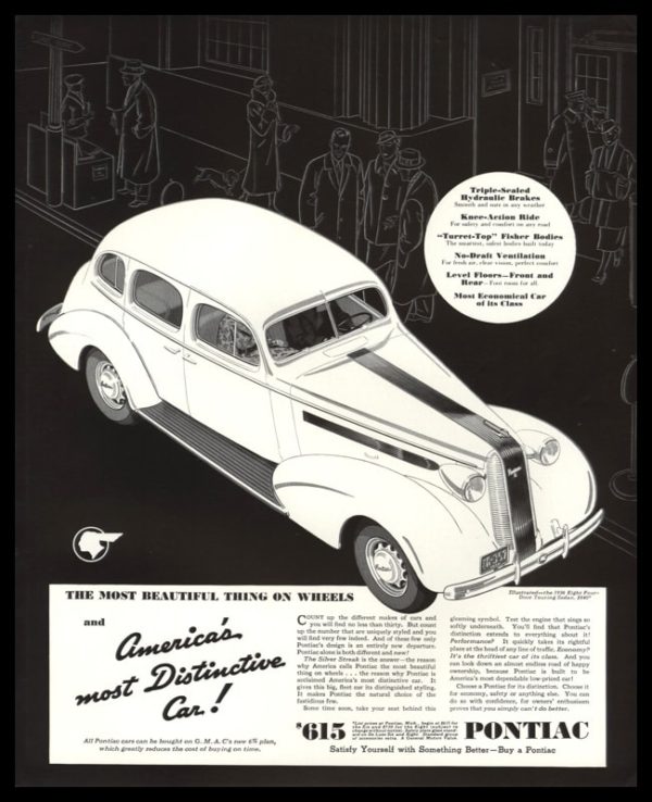 1936 Pontiac Eight Vintage Ad | Four-Door Touring Sedan