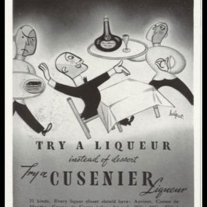 1938 Cusenier Liqueur Vintage Ad | “instead of dessert”