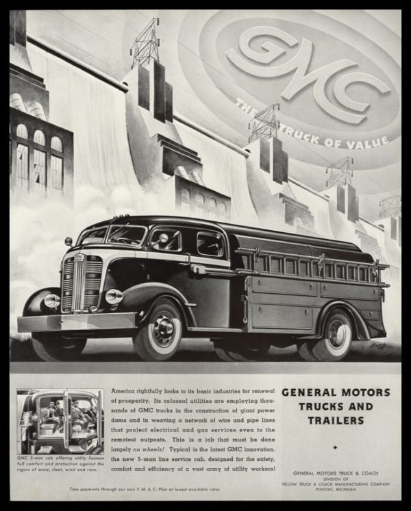 1938 GMC Trucks and Trailers Vintage Ad | Utility Truck